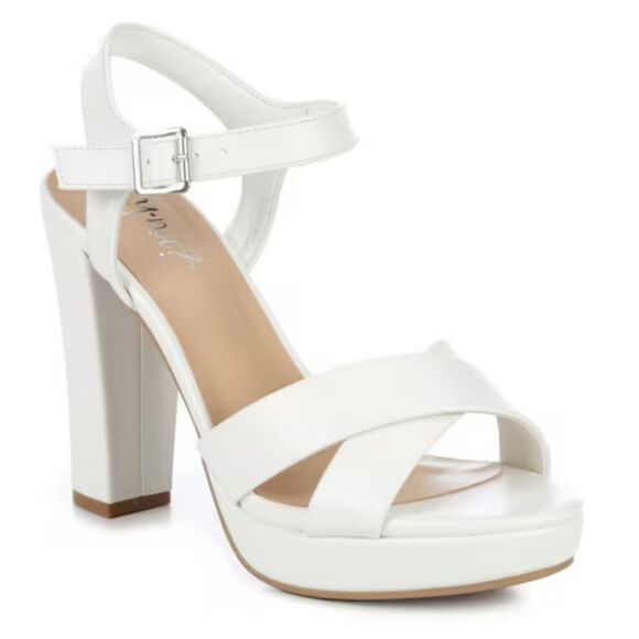 DELICIOUS CRISS-CROS BLOCK HEEL PLATFORM OPEN TOE PLATFORM ESPADRILLE SANDAL R3 - Picture 13 of 16